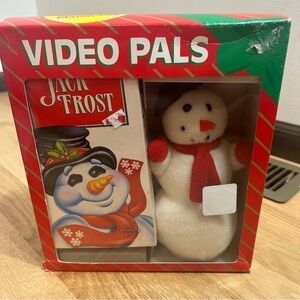 Vintage Video Pals Jack Frosty the Snowman VHS Movie NEW Plush